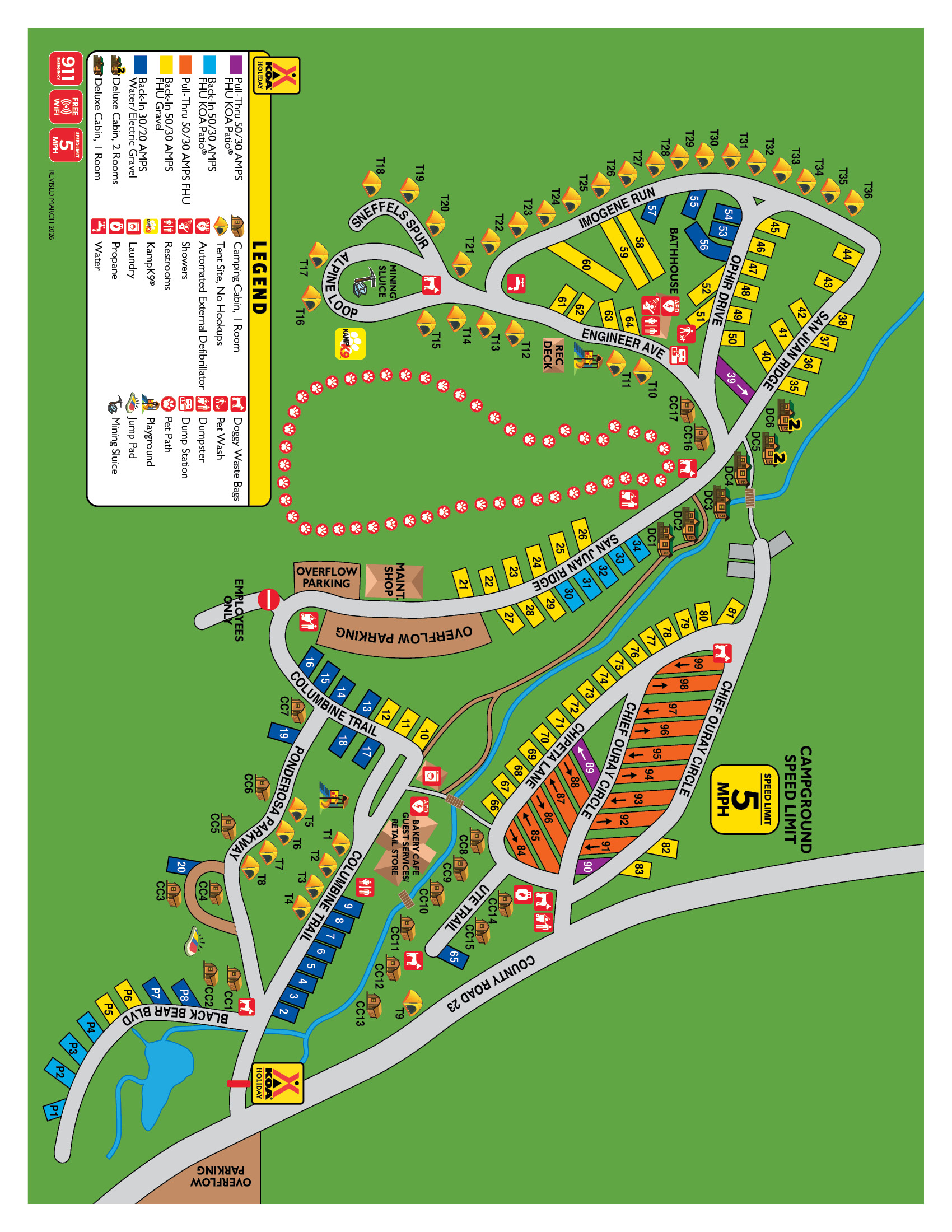 Campground Site Map