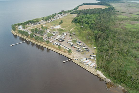 A unique camping experience, right on the Currituck Sound!