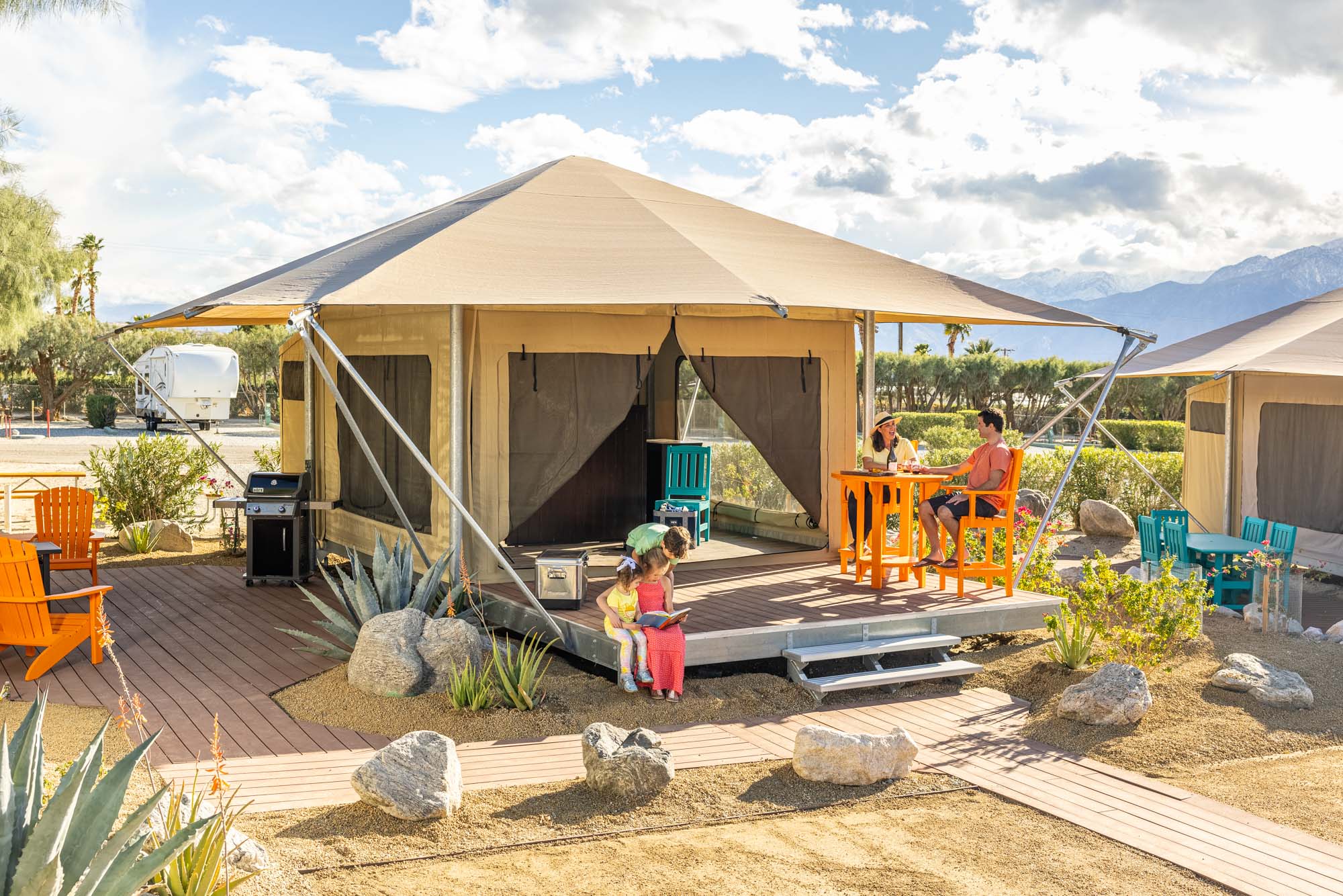 Glamping Tent (Half Bath (no tub/shower)), KOA Patio ® Glamping