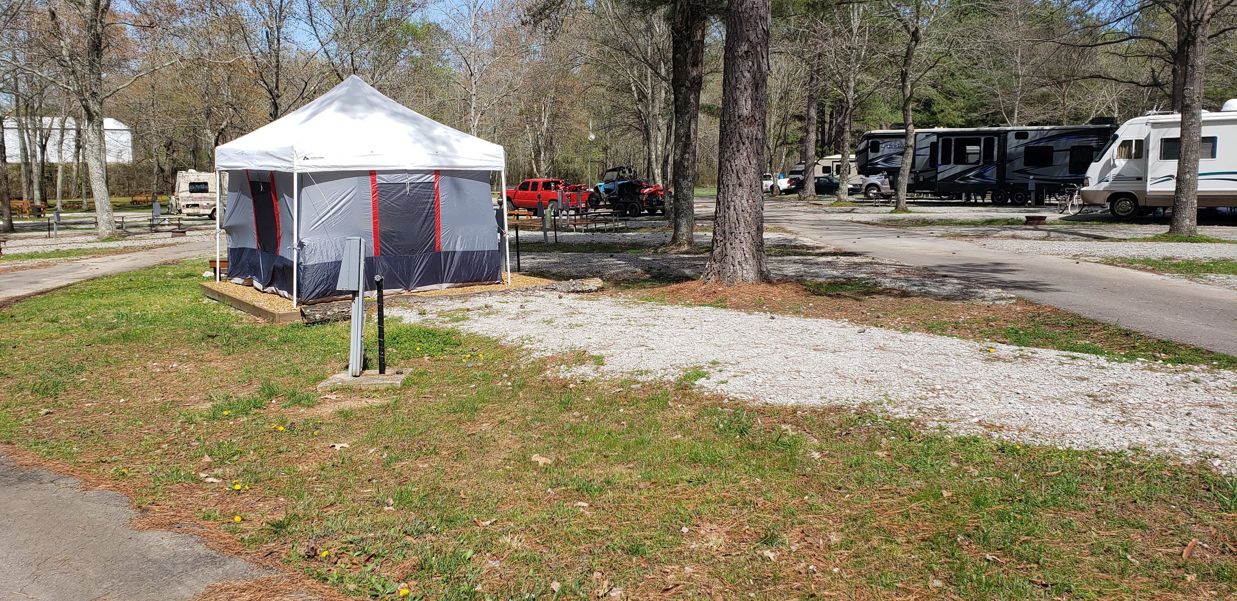 Individual Tent Site, Water & Electric, Gravel Tent Pad Pictures