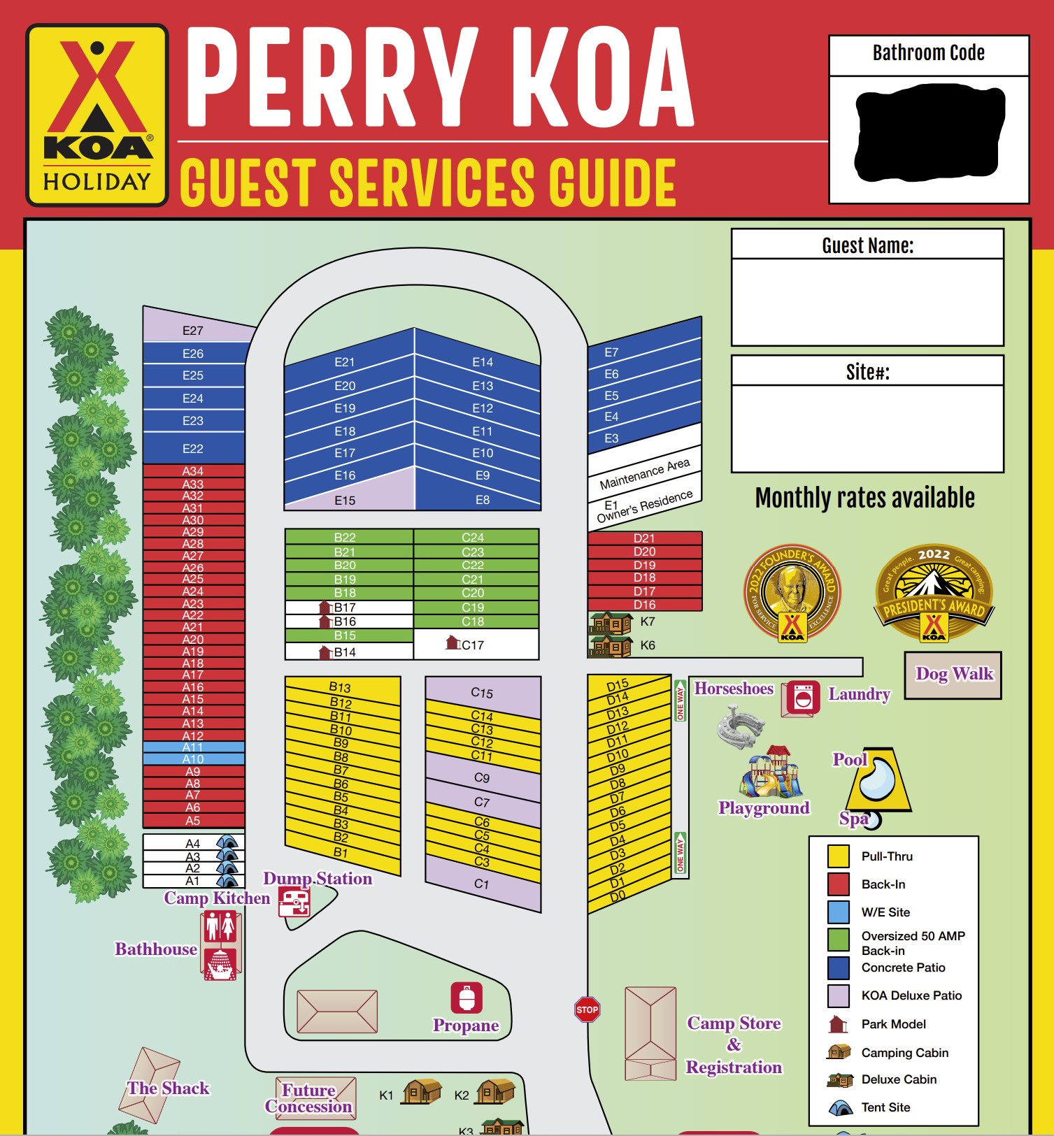 Campground Site Map