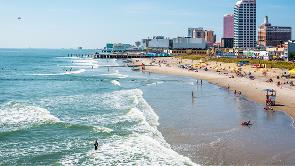 Atlantic City Beach, Boardwalk & Casinos - 1hr Drive.