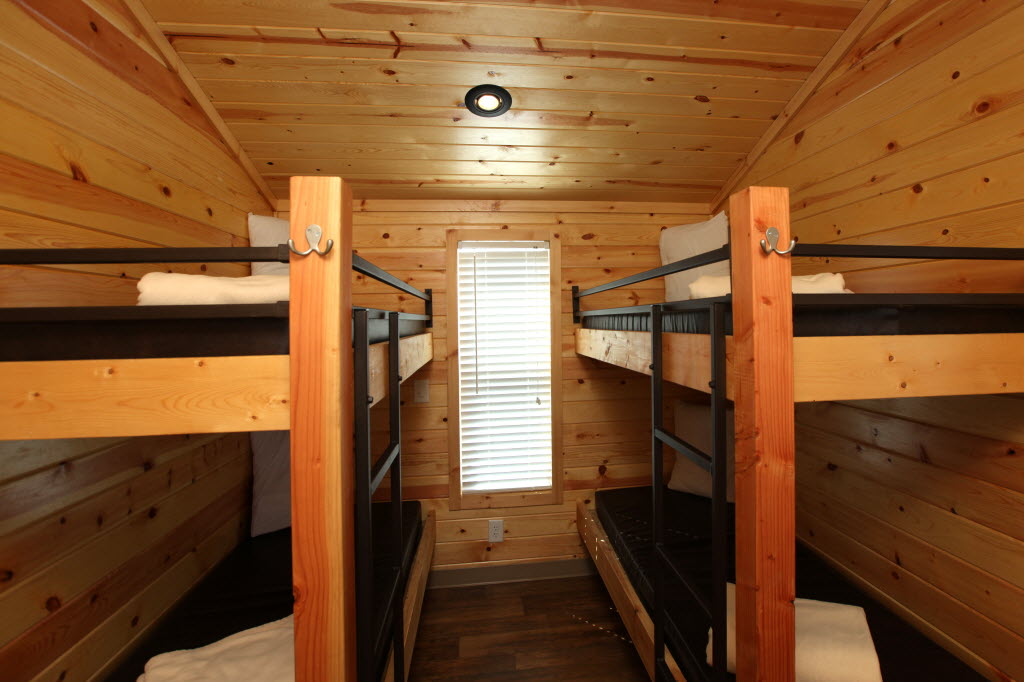 Double bunks with half bath