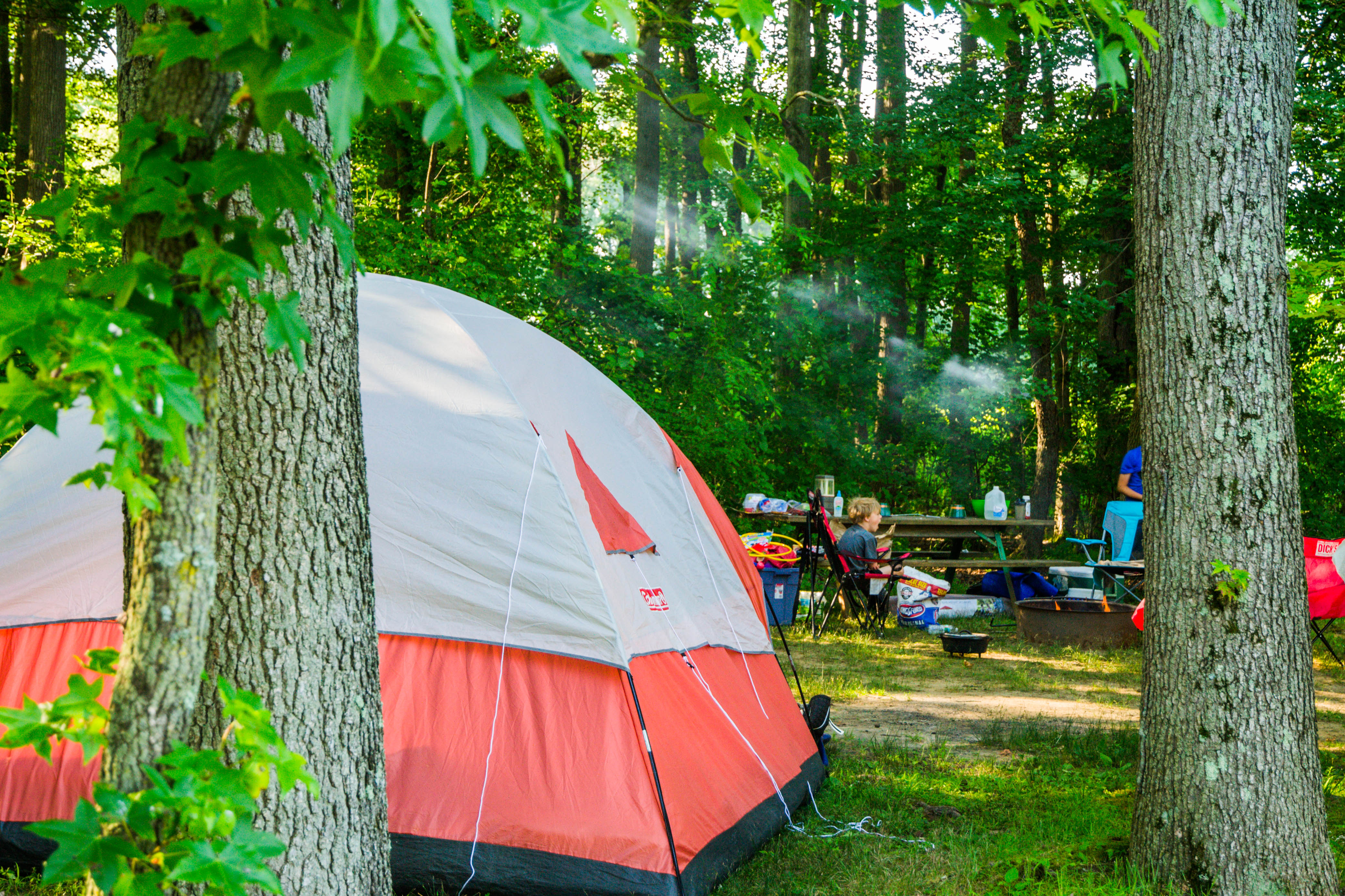You will love our tent sites with quick walk to all the activities.