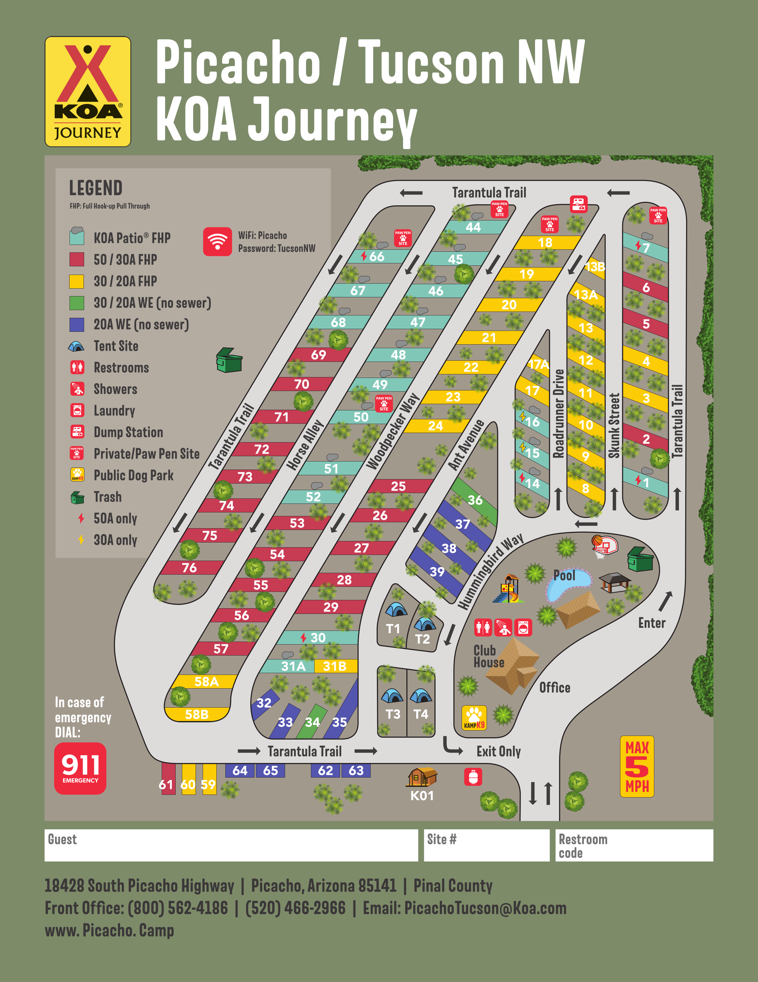 Campground Site Map