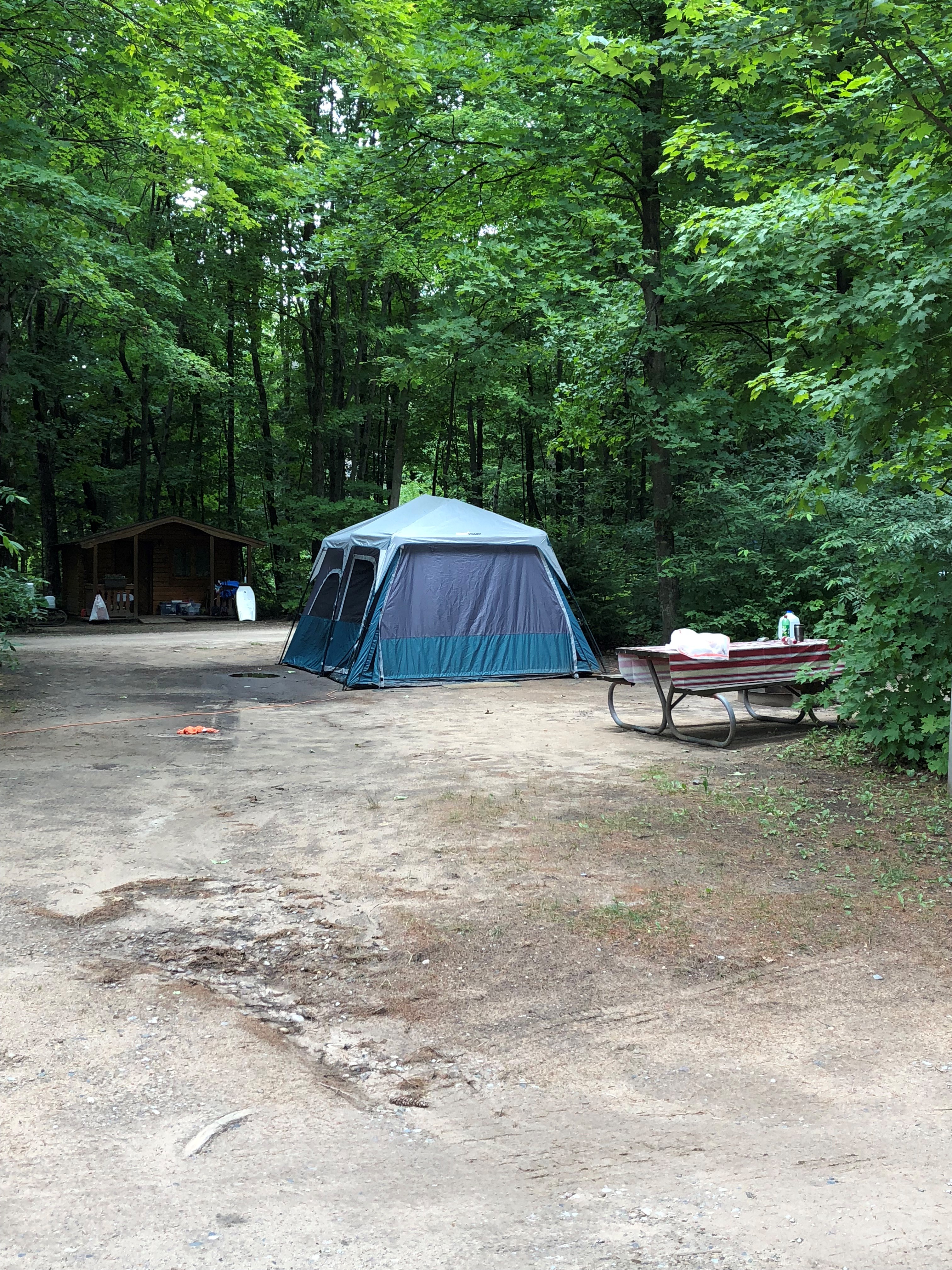 Site is great for RV's or Tents 20 amp, electric only