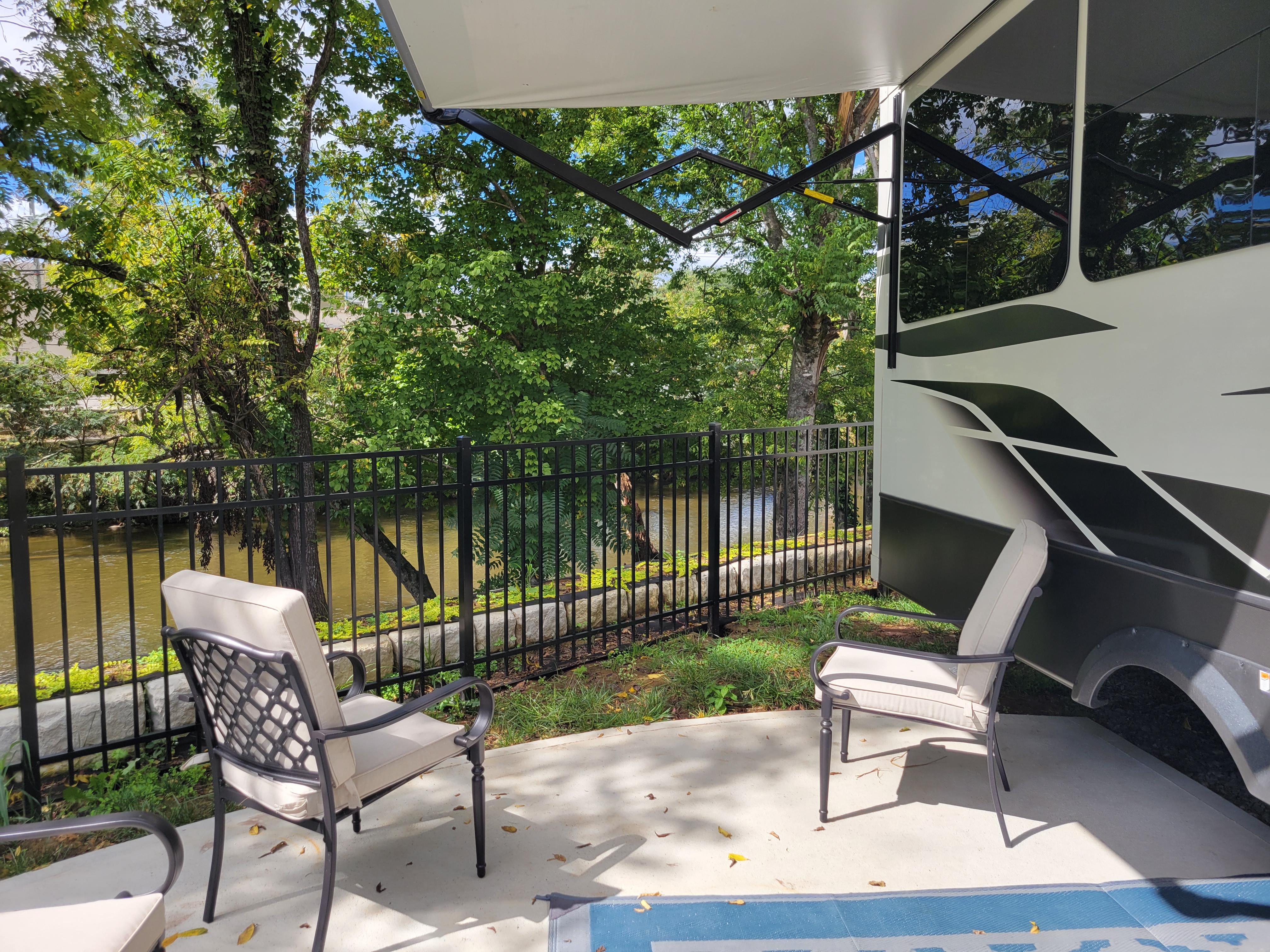 Riverfront site with a view