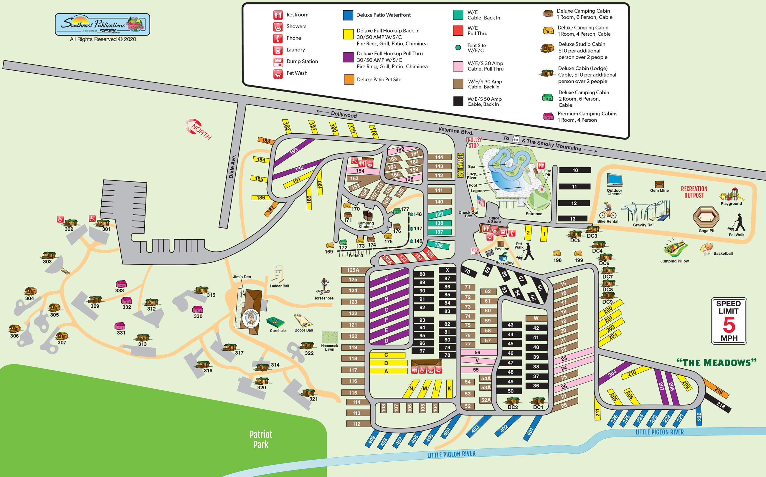 Map Of Pigeon Forge Campground Map | Pigeon Forge/Gatlinburg | Koa Holiday