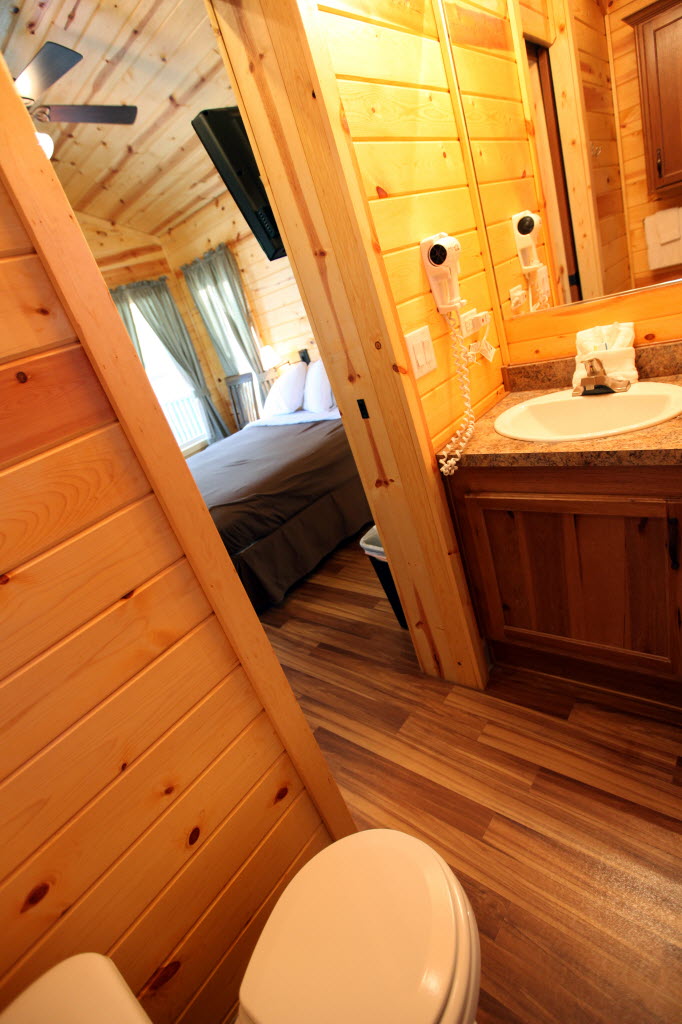 Deluxe Cabin (Full Bath with Tub & Shower), KOA Patio ® 6 person, Near