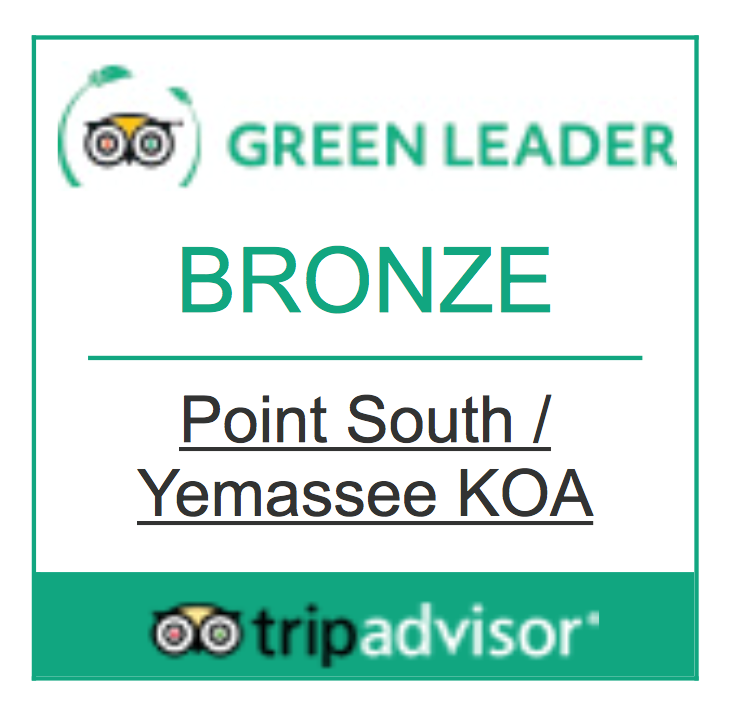 TripAdvisor selects Point South KOA as Greenleader