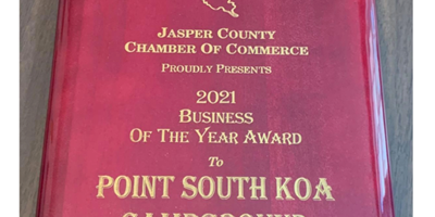 Thank you Jasper Chamber for Business of the Year