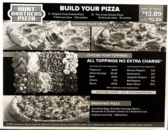 Hunt Brothers Pizza Shop ~ Fresh to order and delivered