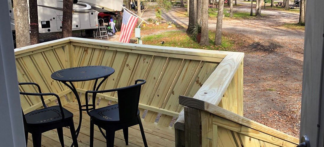 Frampton Lodge ~ Front patio