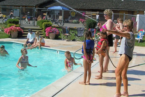 Our pool is open Memorial Day weekend  till mid September