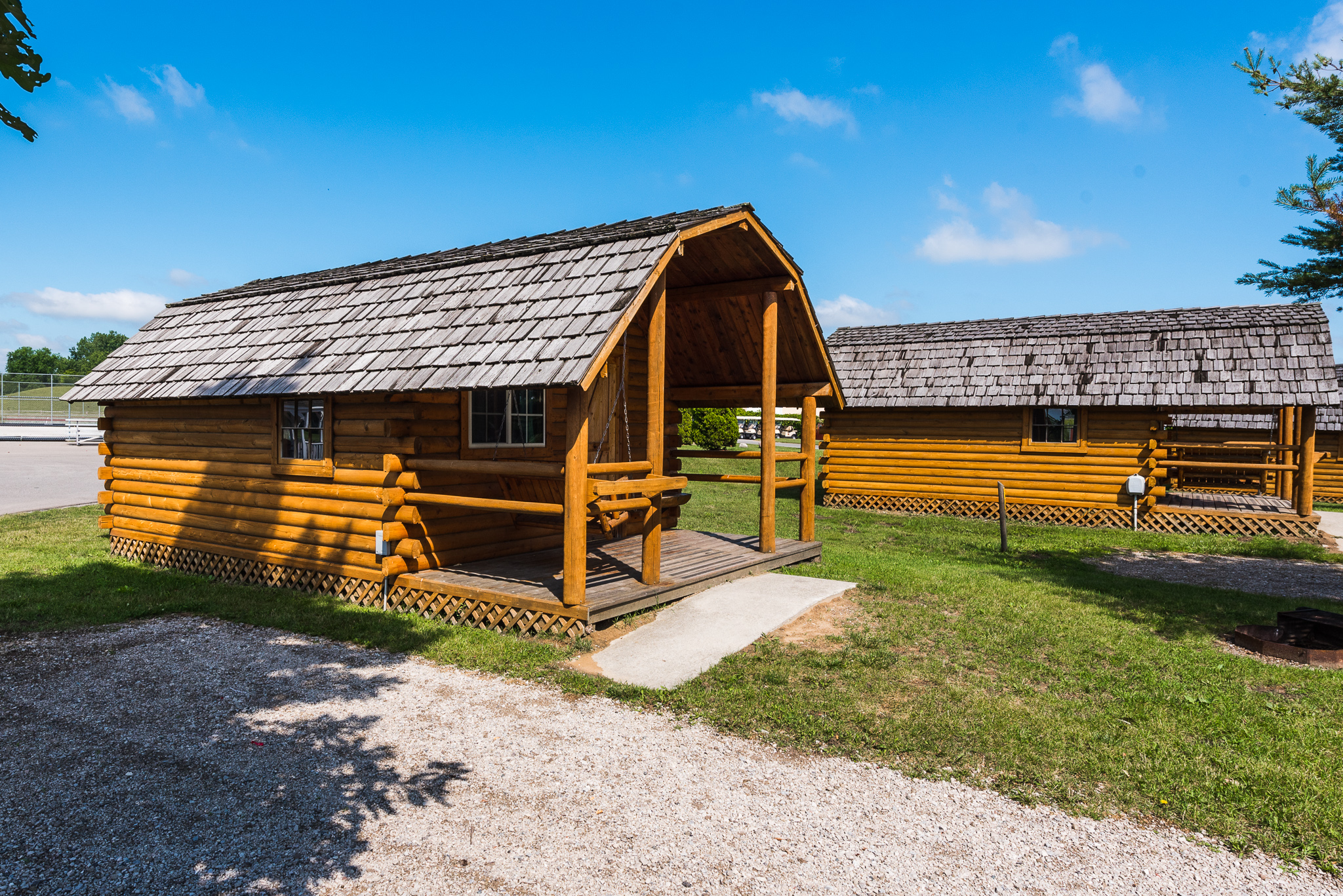 Camping Cabin (No Bathroom) Rustic Pictures Port Huron KOA Resort