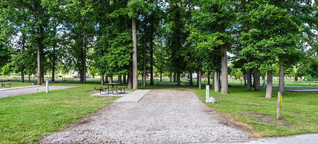 Cement patio site