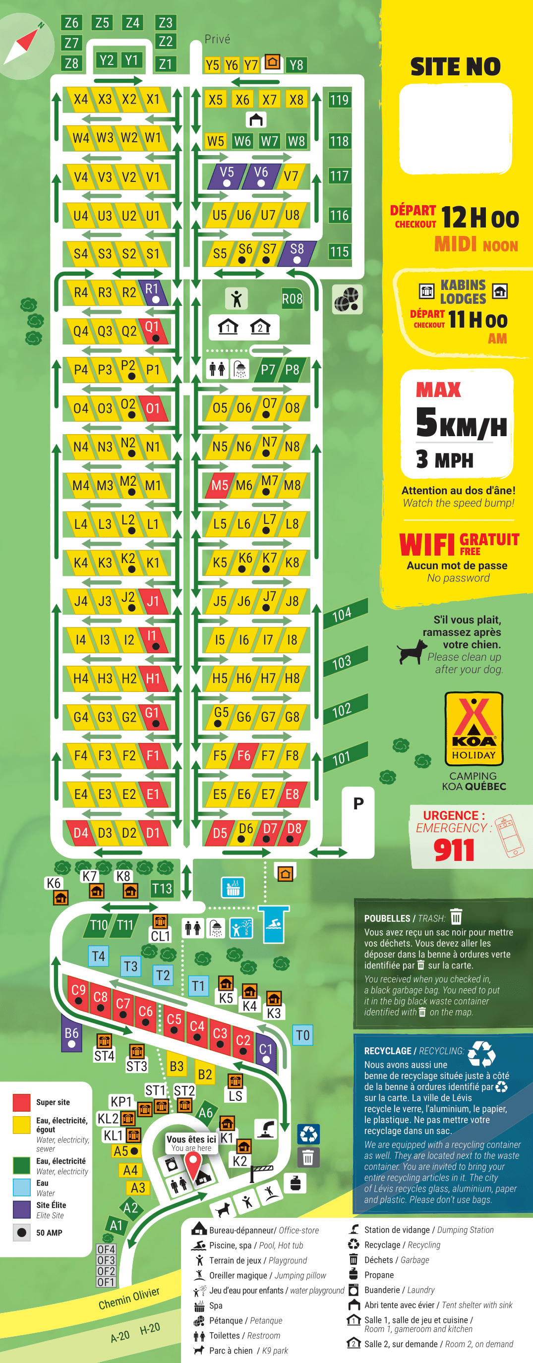 Campground Site Map