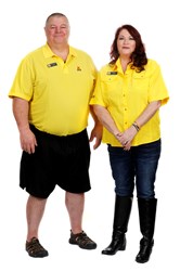 Mike Higley, Owner and Kim Roe, Manager