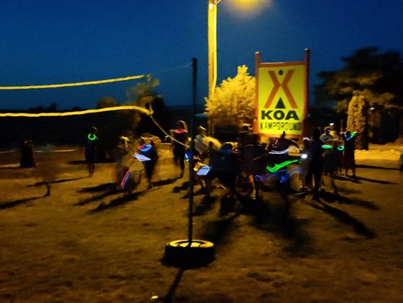 Games after the glow light parade