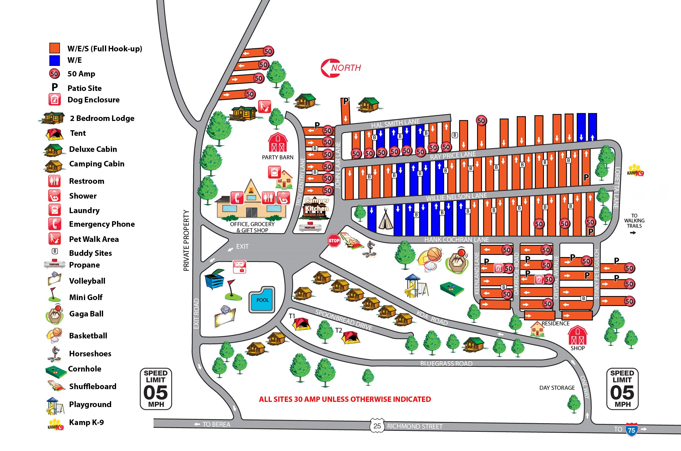Campground Site Map