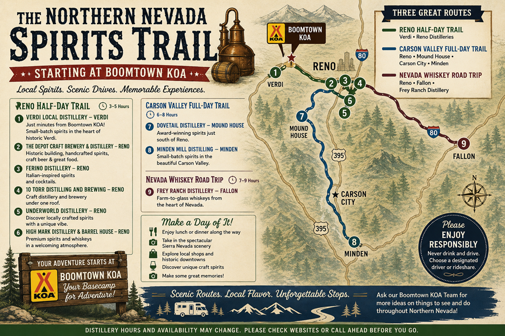 Explore the Northern Nevada Spirits Trail from Boomtown KOA