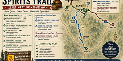 Explore the Northern Nevada Spirits Trail from Boomtown KOA