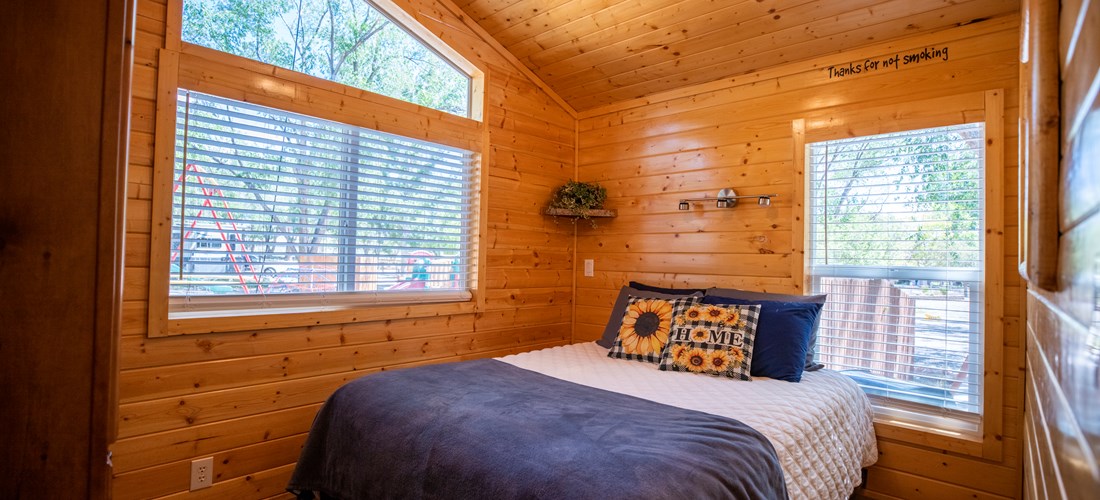 Richfield KOA Deluxe Cabin Bedroom