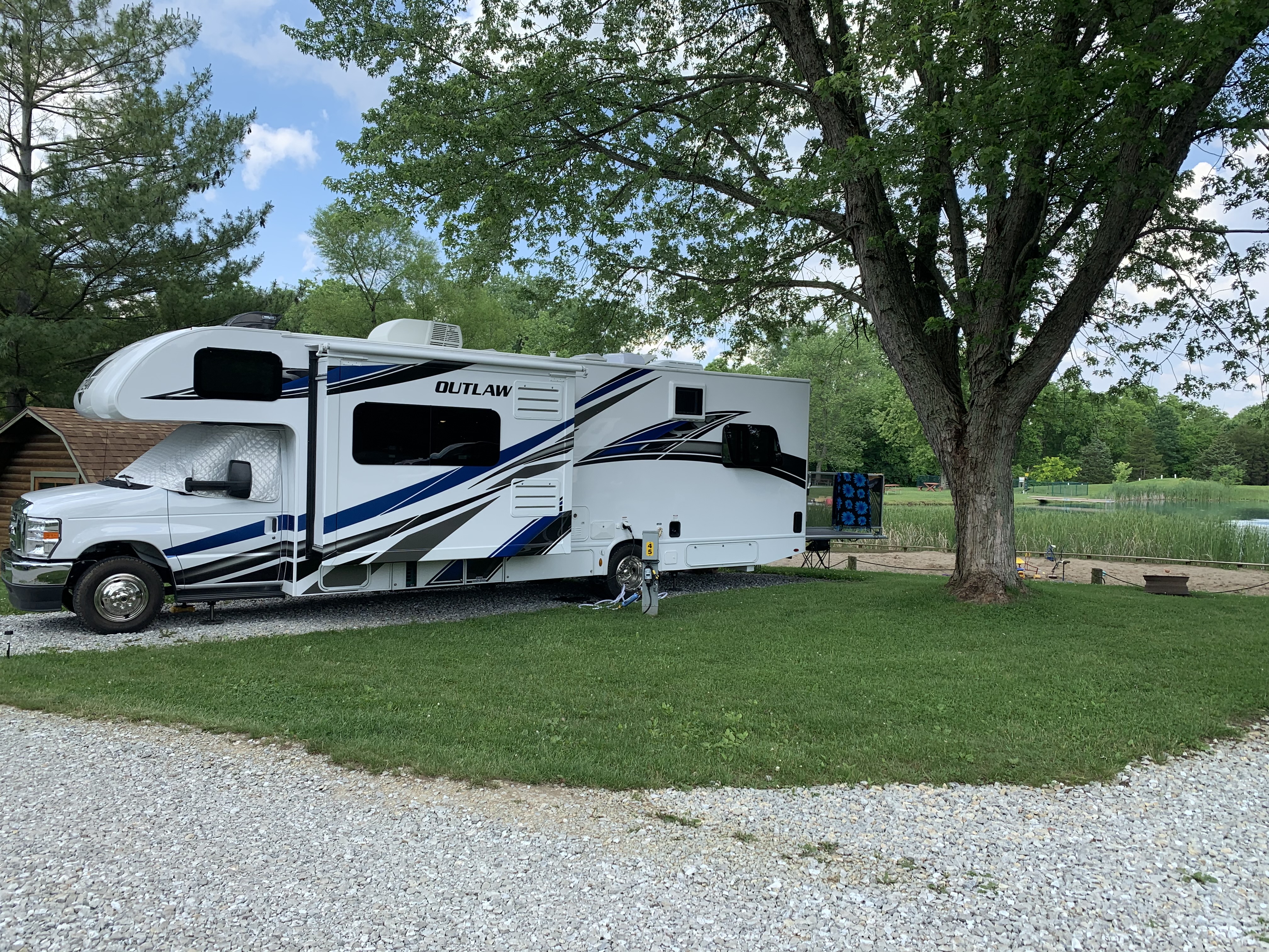 Site 45, total length of gravel pad is 40 ft