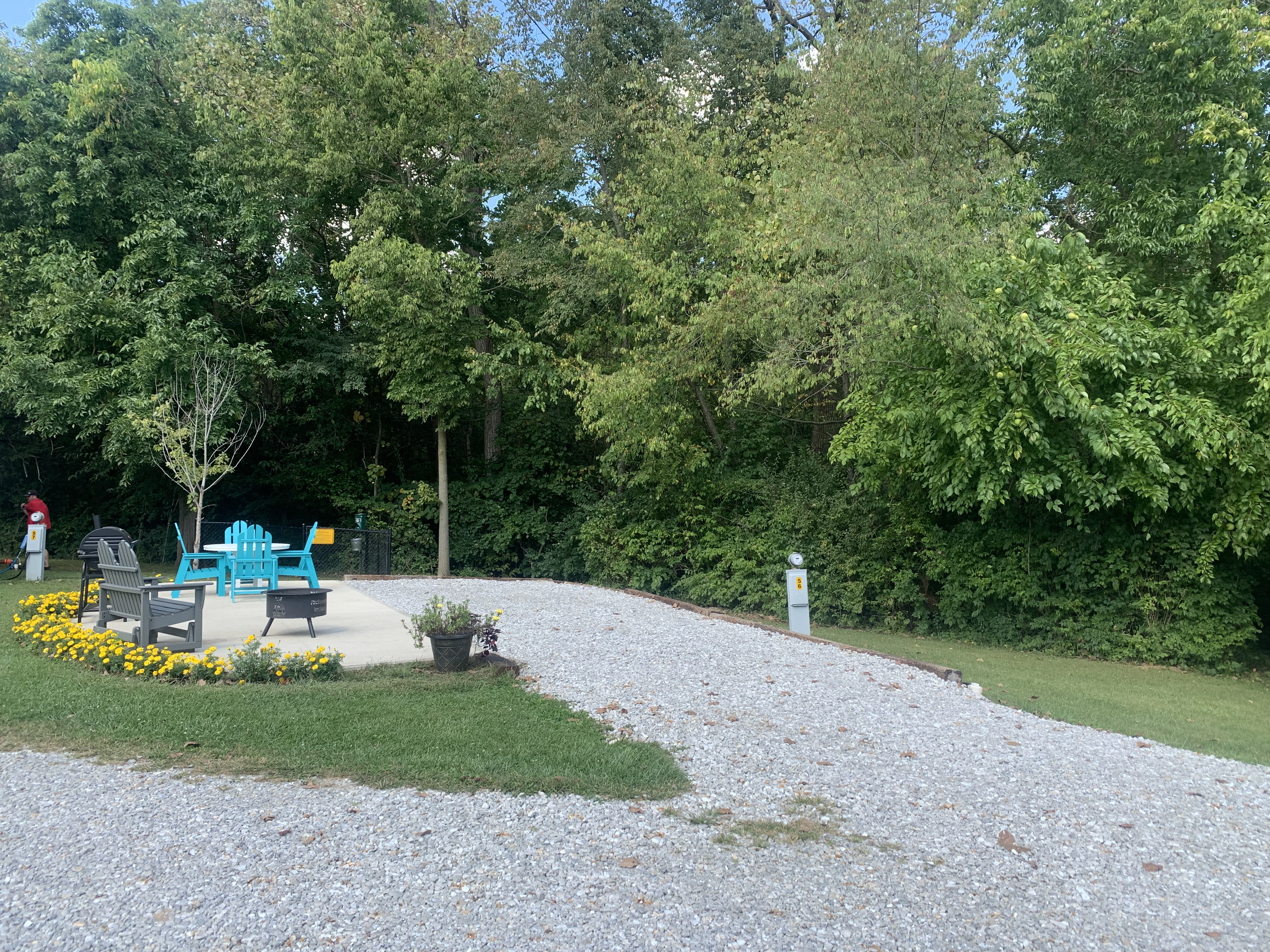 Site 56, total length of gravel pad is 50 ft