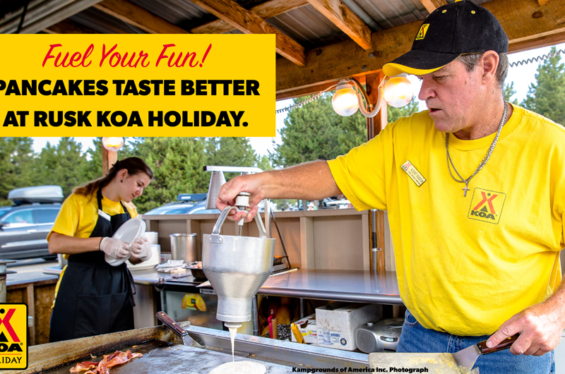 Pancake and Full Breakfast - Every Saturday at Rusk KOA! Photo