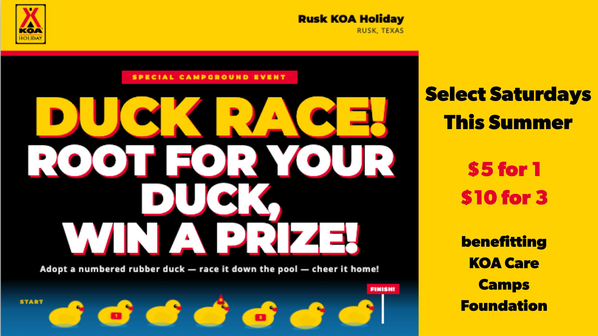Duck Race for a Cause: Kids Care Camp Foundation Photo