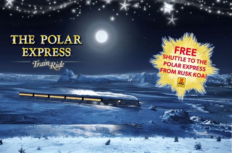 Polar Express Train Rides!: Event at the Rusk KOA Holiday Campground in ...