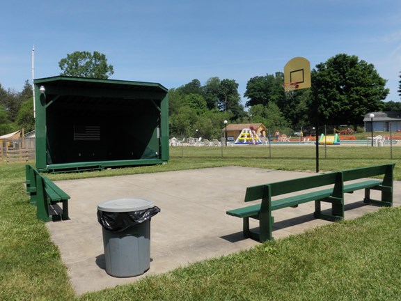 Amphitheater for Bands and Dj/Basketball Court