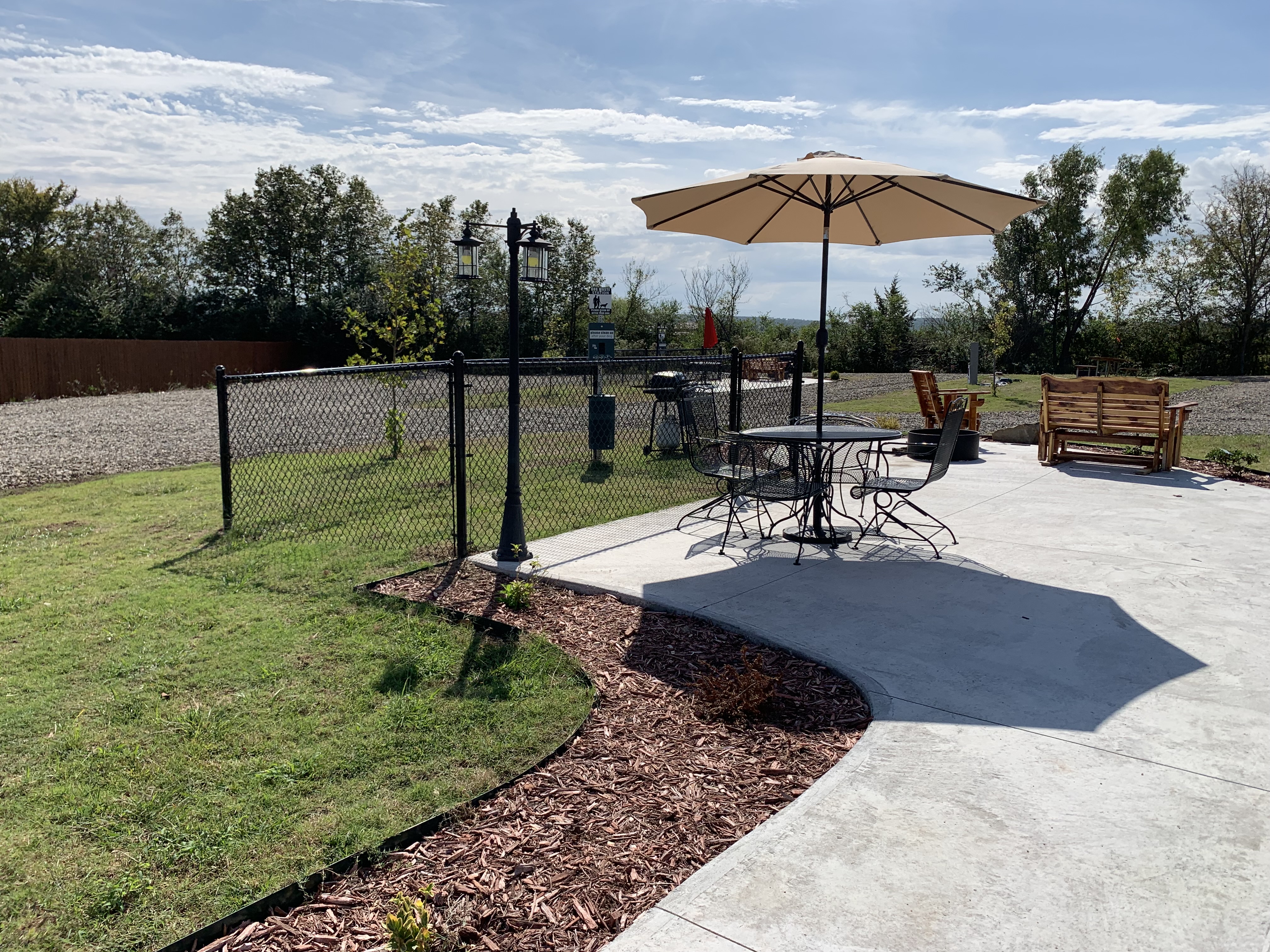 Concrete Patio w/ Paw Pen