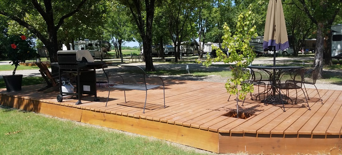 Your private deck comes with a gas grill, table and chairs with an umbrella, adirondack chair and rocker, and built-in fire pit. Just bring the friends, family, and marshmallows!