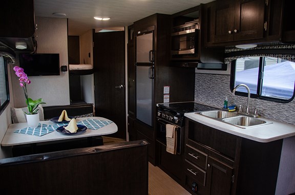 RV rentals come with full kitchens.