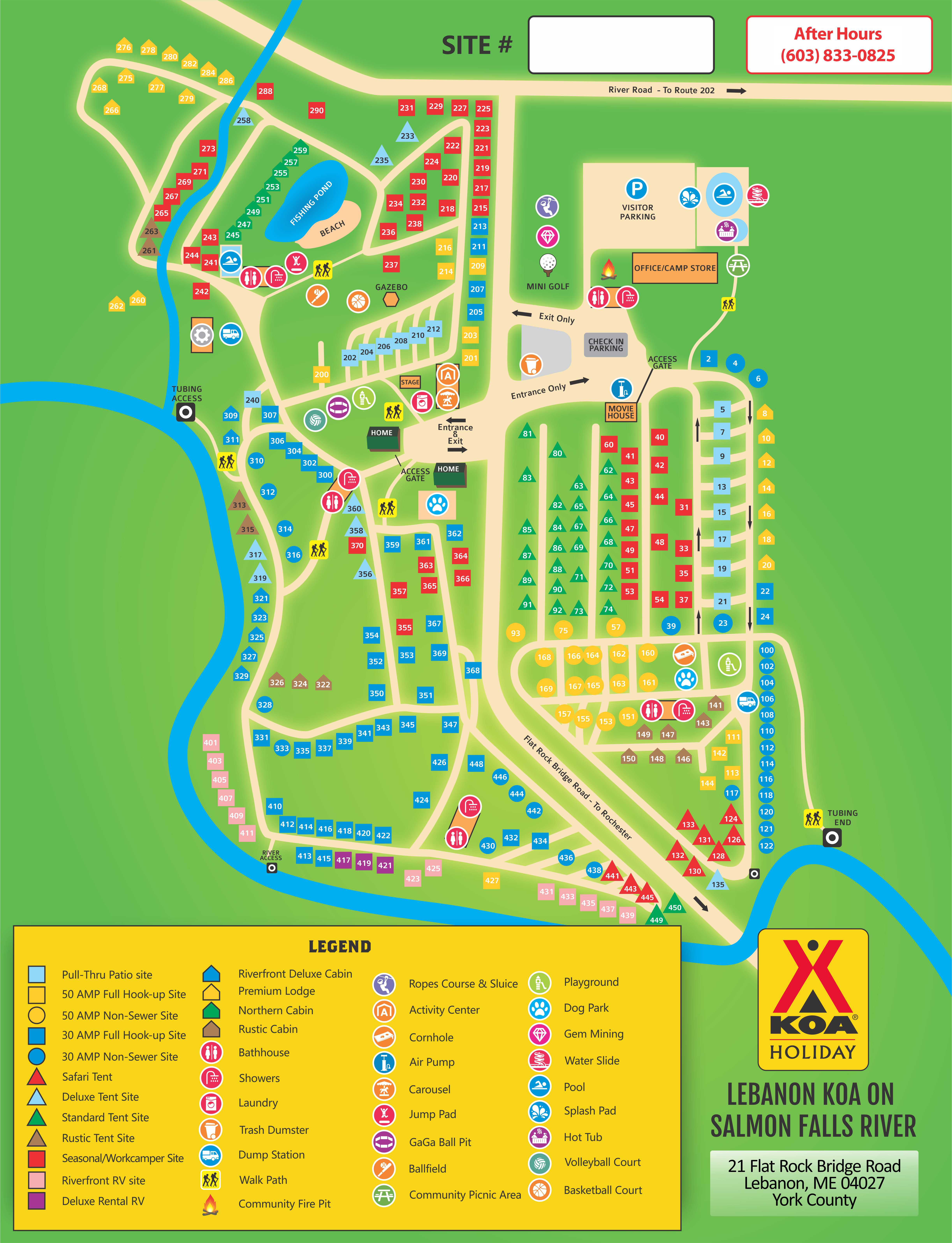 Campground Site Map