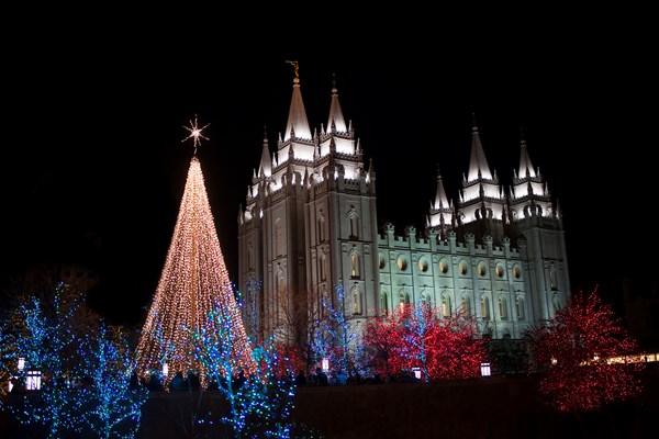Christmas Lights at Temple Square Photo