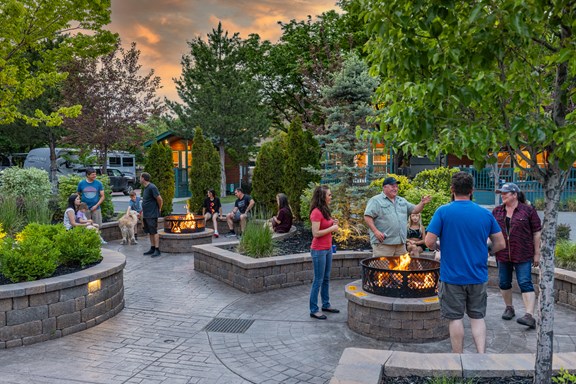 Beautiful Group Fire Pit Area