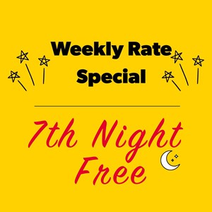 Weekly Rate - Pay 6 nights & get 1 free