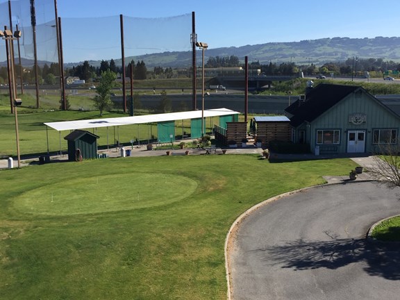Petaluma Golf Center, One block from the campground