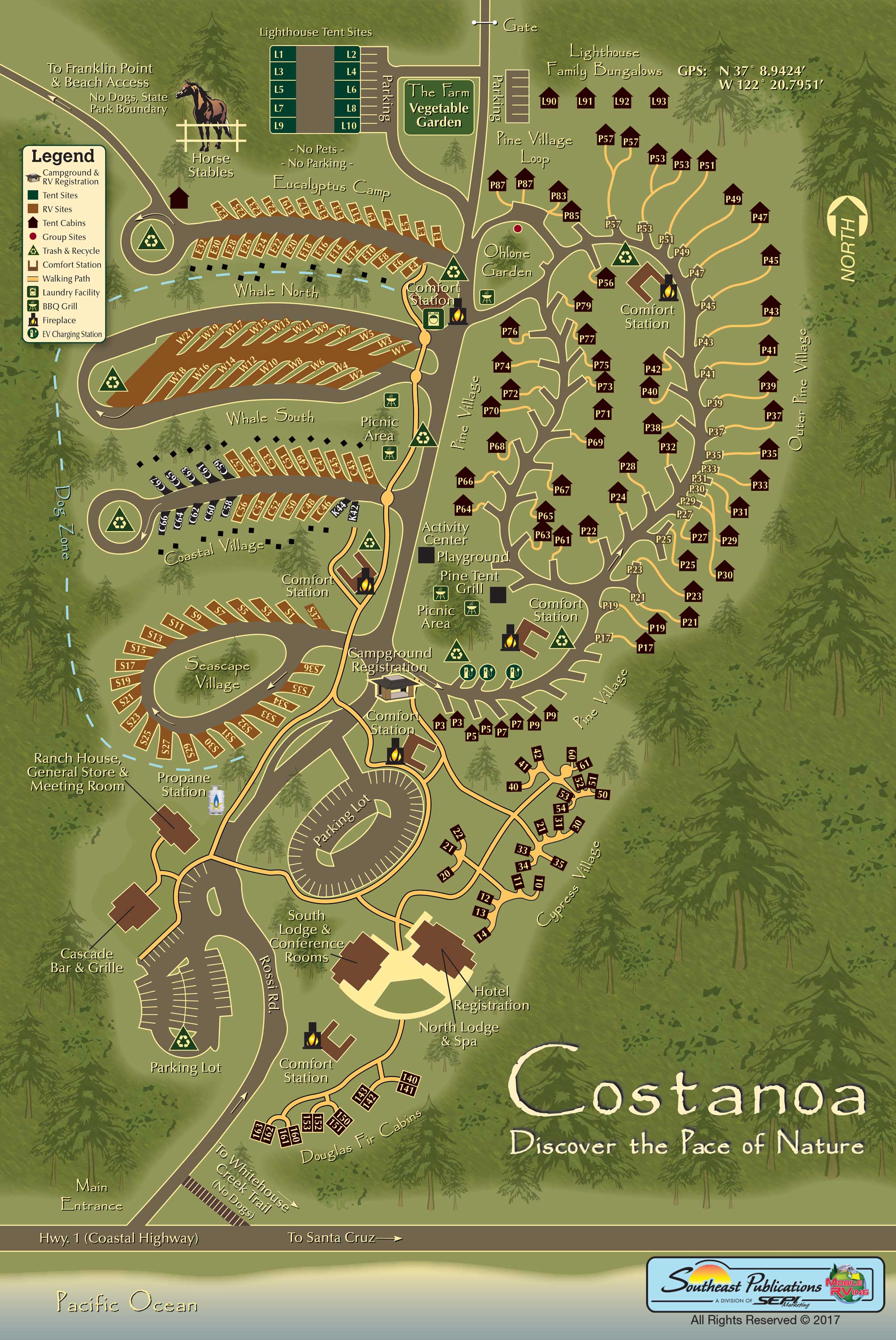 Santa Cruz North / Costanoa Koa Map