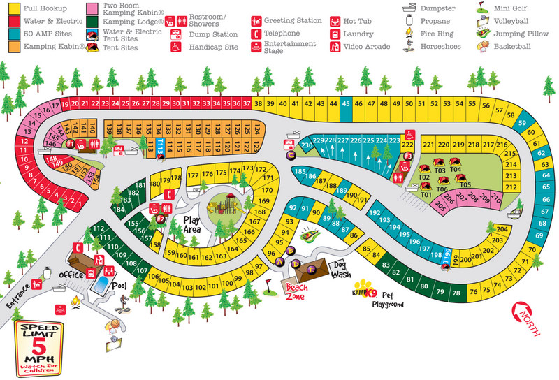 sugarloaf koa site map with site - 04230SiteMap