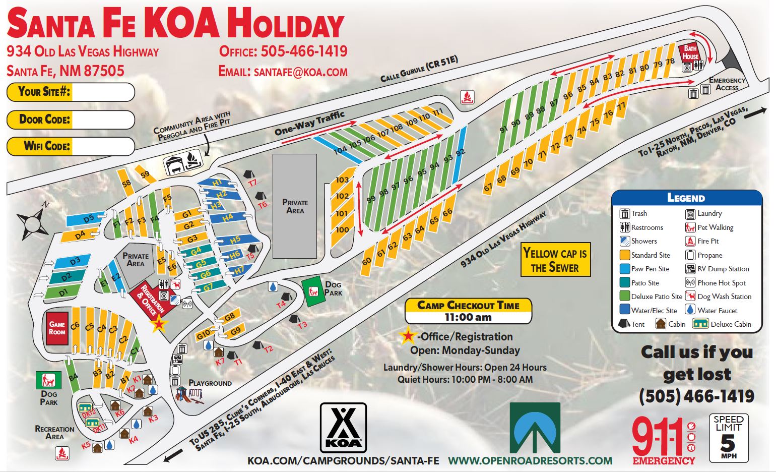 Campground Site Map