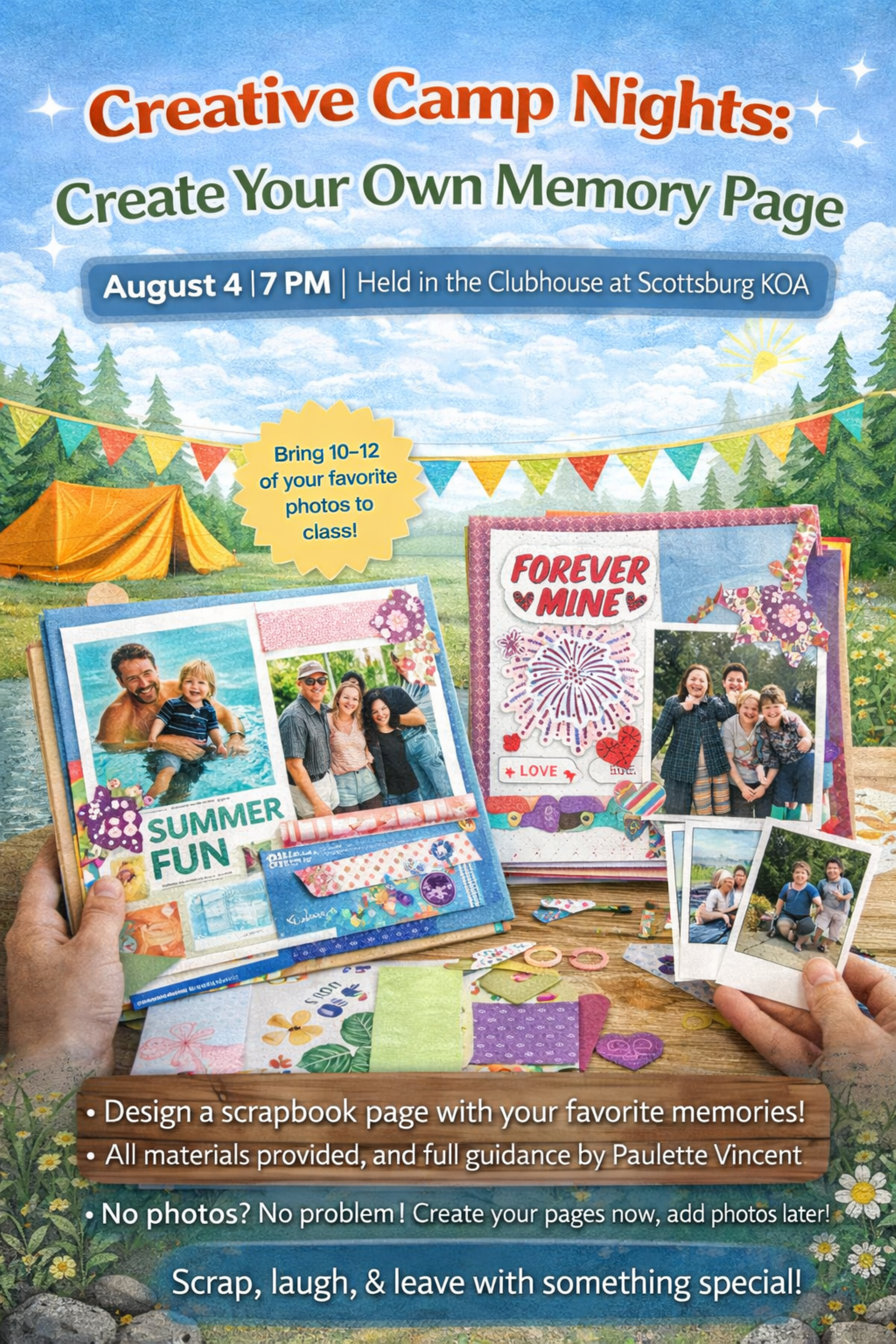 Creative Camp Nights: Create Your Own Memory Page (Aug 4th) Photo