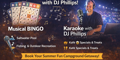 Musical BINGO & Karaoke Night – Scottsburg Raintree Lake KOA