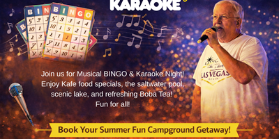 Musical BINGO & Karaoke Night – Scottsburg Raintree Lake KOA