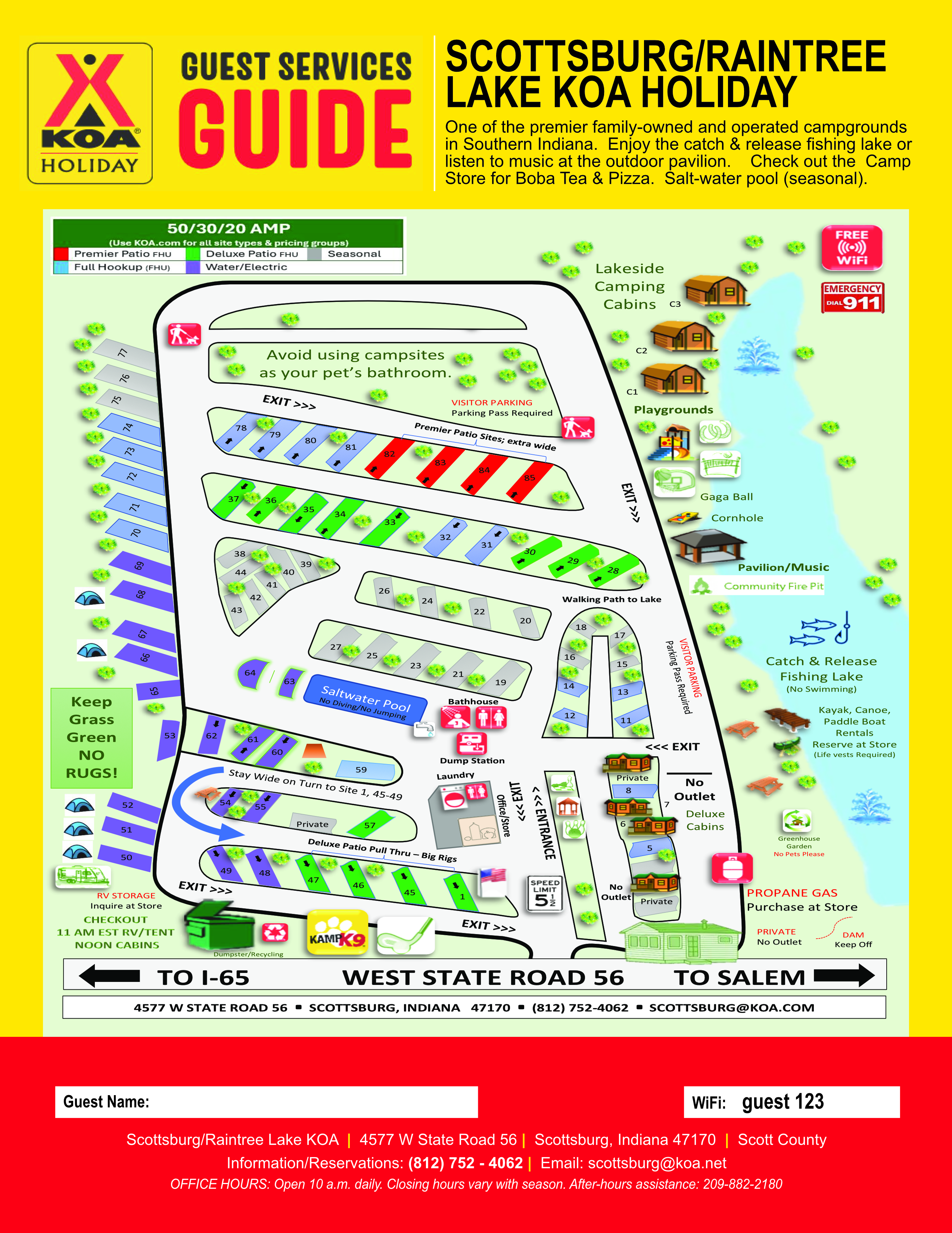 Campground Site Map