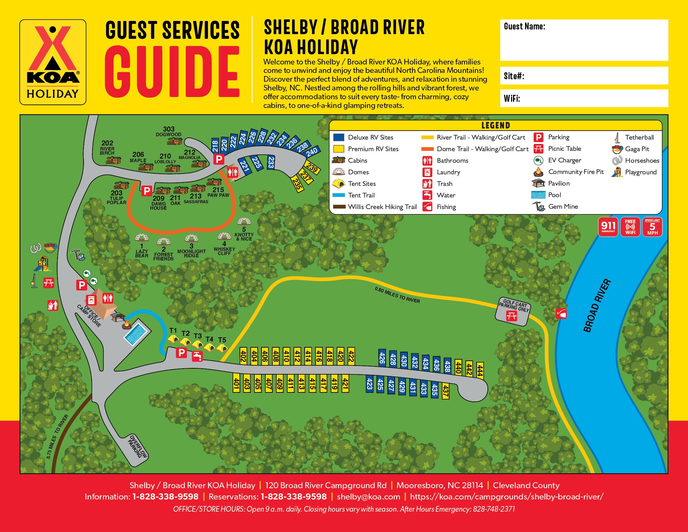 Campground Site Map