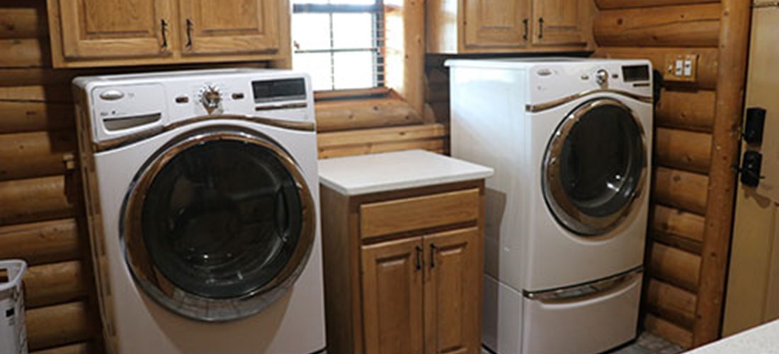 Grand Lodge's laundry room features both a nice washer and dryer.